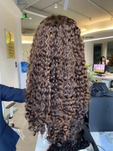 Vietnam Hair Curl <b>Wig</b> Transparent Front Lace Soft Layer Cuticle Aligned Transparent - Product Image 2