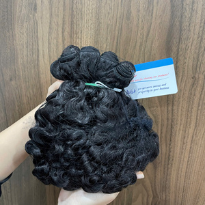 HOT: Natural Black Steam Small Fuzz Curly Bundles Extensiones de cabello humano vietnamita de vendedores Sin enredos Muy suave - Product Image 6