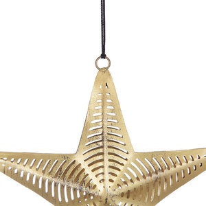 Best Sale Metal Golden <b>Star</b> Hanging Ornament <b>For</b> Christmas <b>Tree</b> in Low Price From India - Product Image 3