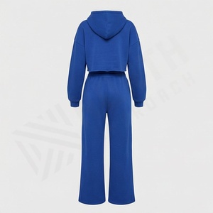Winter High Quality <b>2</b> Piece Sweat Pants Hoodies <b>Sweatshirts</b> Set Sport <b>Zip</b> Up Hooded Jogging Oversize Hoodie Washed Athletic Wear - Product Image 2