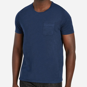 2022 nouveaux hommes bleu couleur à manches courtes col rond T-Shirt pour hommes votre propre conception DTG impression Logo conception microfibre t-shirt - Product Image 2