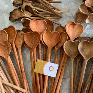 Ensemble bol et cuillère en bois finition naturelle du Vietnam pour un service élégant à la maison et un usage quotidien en cuisine - Product Image 6