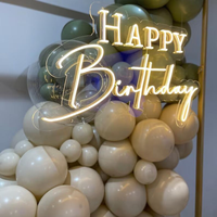 Enseigne néon publicitaire Joyeux Anniversaire, enseigne néon personnalisée pour mariage, enseigne néon flexible LED Monsieur et Madame, enseigne personnalisée avec nom de famille