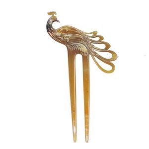 CI-DESSOUS DES COULEURS CORNE BUFFALO VENTE EN GROS Peignes en corne antistatique naturels pour les cadeaux de vacances par l'artisanat en croissant - Product Image 2