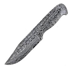 Cuchillo de caza de Damasco hecho a mano para acampar al aire libre, nuevo diseño, Funda de cuero de línea negra, cuchillo de bolsillo OEM personalizable - Product Image 1