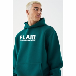 Haute qualité 100% coton hommes surdimensionné pull à capuche effet Vintage 3D décontracté hiver goutte épaule perlée solide brodé - Product Image 4