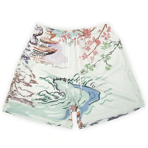 กางเกงว่ายน้ำขาสั้นตาข่ายดิจิทัลสำหรับผู้ชายพิมพ์ลายทั้งหมด - Product Image 1