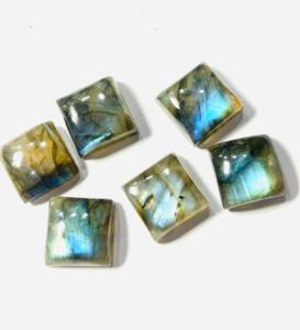 Labradorite naturelle 12mm coupe carrée Cabochon en vrac pierres précieuses multi-feu paquet de 6 pièces - Product Image 4