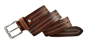 Cinturón de cuero genuino personalizable de Venta caliente con hebilla de acero Estilo formal Tamaños disponibles-Venta al por mayor - Product Image 4