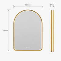Miroir de salle de bain lumineux à commande tactile anti-buée, éclairage frontal, personnalisable, vente en gros, fournisseur d'usine