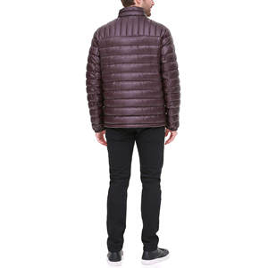 Veste matelassée en duvet de haute qualité avec logo personnalisé OEM, tendance masculine, capuche, veste d'hiver pour homme avec tissu en toile, veste matelassée - Product Image 4