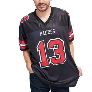 Maillot de football personnalisé style vintage américain, design classique en maille de baseball, vêtements de sport urbains rétro pour hommes - Product Image 2