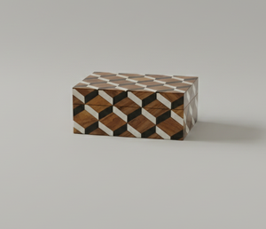 Handcrafted Rectangle Resin Wood Inlay Jewelry <b>Box</b> | Luxury Decorative Storage <b>Box</b> | Geometric Inlay <b>Keepsake</b> <b>Box</b> WINSOME ART - Product Image 3