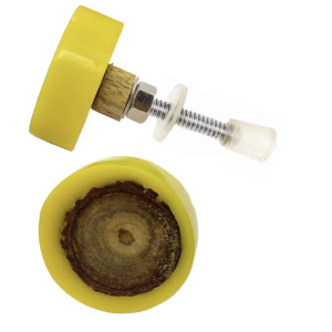 Bouton rond jaune en bois de résine et poignée de traction bouton de porte décoratif pour armoire de cuisine armoire tiroir commode chambre - Product Image 2