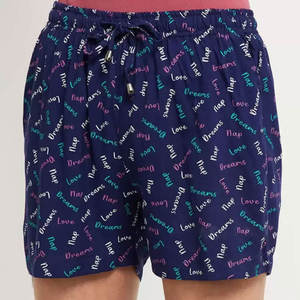 Shorts d'été décontractés imprimés pour femmes de haute qualité, avec cordon de serrage et taille élastique, pour la détente et le sommeil, respirants - Product Image 6