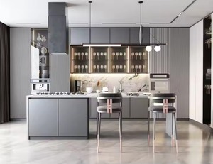 Puerta de gabinete de coctelera de madera maciza de estilo europeo americano para cocina Apariencia moderna Marca SANYANG multifuncional - Product Image 2