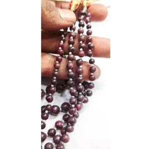 Collar de Cuentas Redondas de Rubí Natural de 2 Hilos, 5mm-9mm, Lisas, 447 Quilates, 18-20 Pulgadas, Precio de Mayoreo Iroc, US$45 - Product Image 2