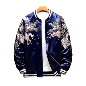 Chaqueta con letras bordadas personalizadas para hombre con logotipos y parches personalizados Chaqueta estilo universitario Premium - Product Image 1