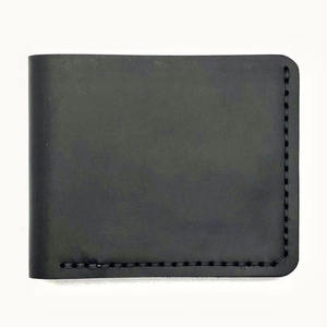 Customizable <b>Men's</b> Vintage Leather Bifold WML-0079 Slim Short Card Holder <b>Money</b> <b>Clip</b> Simple Design Anti-Theft Feature for Daily - Product Image 4
