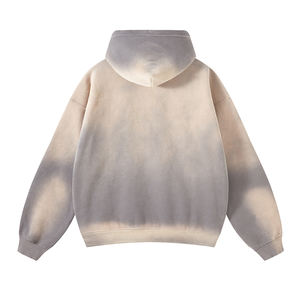 2025 personalizado Vintage francés Terry de gran tamaño 100% algodón pesado invierno hombres ecológico sol desvanecido 500 Gsm lavado con ácido en blanco - Product Image 2