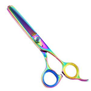 กรรไกรตัดผมสแตนเลสใช้ในร้านตัดผมกรรไกรเล็มผมใบมีดตรงเครื่องมือความงาม - Product Image 2
