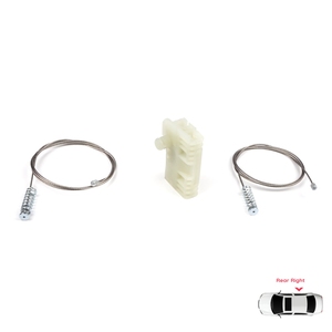BWR1051 Juego de reparación de Elevalunas eléctrico trasero derecho para Clio MK3 BR CR KR SR 2005-2014 5 puertas 8200291153 - Product Image 1