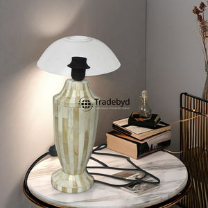 Elegante Lámpara de Mesa Decorativa Moderna con Incrustaciones de Hueso, LED E26 AC, Ecológica, Hecha a Mano para Sala de Estar, Tradebyd - Product Image 4