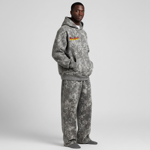 Ensemble 2 pièces pour homme, sweat à capuche oversize et pantalon large, imprimé personnalisé, délavé à l'acide, style streetwear vintage, écologique et confortable - Product Image 4