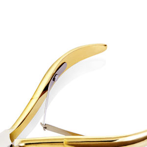 Cortauñas de cutículas de primera calidad, cuchillas finas afiladas, acero medio dorado alemán, para manicura y pedicura - Product Image 6