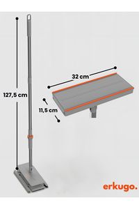 Erkugo Automatic <b>Clamping</b> Floor Mop High-Capacity <b>Quick</b> Self-Wringer with Stainless Steel Pole - Product Image 3