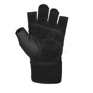 Gants de sport demi-doigts avec logo personnalisé pour hommes en néoprène et cuir pour haltérophilie, entraînement de fitness et de gymnastique - Product Image 6