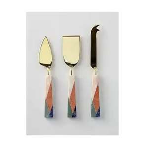 Ensemble de couverts de mariage en acier inoxydable et résine, écologique, plaqué argent, manche long, couleur personnalisée, pour la maison et la cuisine - Product Image 5