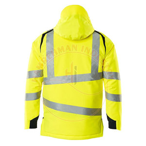 Chaqueta de trabajo de seguridad reflectante transpirable uniforme de Trabajador de Construcción de alta visibilidad con logotipo personalizable - Product Image 4