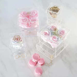Madison Four Rose <b>Keepsake</b> Gift <b>Box</b> Made of Durable Plastic - Product Image 3