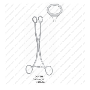 Medical Doyen Polypus Ovum Forceps 320mm Instrumentos quirúrgicos uterinos Grado de acero inoxidable Precio razonable Venta caliente - Product Image 1