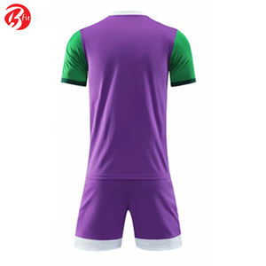Uniforme de football pour enfants et adultes Maillots de football français Dernière conception Les hommes portent un maillot de football à transfert de chaleur de bonne qualité - Product Image 3