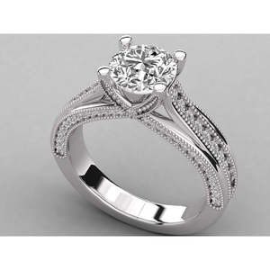 Bague géométrique pour femme en or 14 carats avec diamant solitaire ovale cultivé en laboratoire - Certifié IGI - Product Image 6