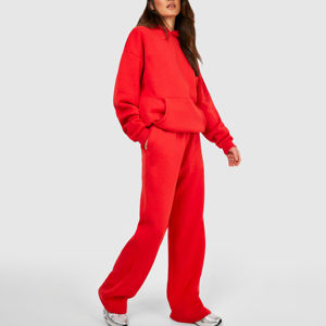 Chándal de lana de alta calidad para mujer, color rojo, mejor servicio OEM, chándal de secado rápido para mujer - Product Image 3