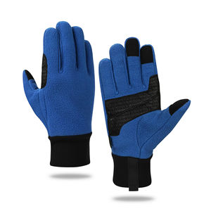 Gants de course d'hiver pour hommes conçus à partir de tissu chaud en polyester doux avec prise en main résistante à l'eau et coutures confortables - Product Image 1