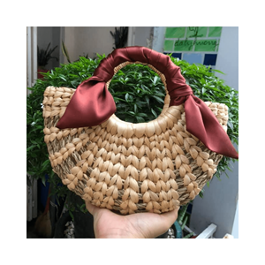 Sac à main artisanal Water Jacinth Fashion pour le stockage de la plage Nouveaux modèles Personnaliser à partir de 99 Gold Craft - Product Image 1