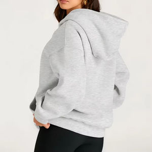 Nouveaux sweats à capuche en molleton de coton écologique de haute qualité, sur mesure, pour femmes, grandes tailles, service OEM, hiver - Product Image 3