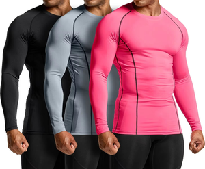 Protection anti-UV à manches longues à compression serrée personnalisée pour hommes pour les sports nautiques et le surf - Product Image 3