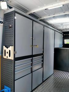 OEM Modular Metal Cabinets Shelves Van Storage Solution with Electrostatic Powder Coat Compatible with All Vehicles for Minivan - Product Image 3