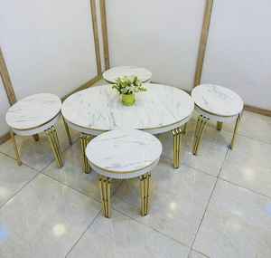 Mesa de centro de estilo Simple y moderno de lujo, juego de comedor de Metal convertible para el hogar, oficina, taller, hogar, Bar, Villa, cocina, dormitorio, uso - Product Image 4