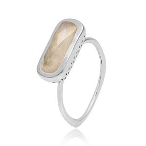 Handmade 925 Sterling Silver Ring Charming New Styles with Prong Setting <b>Green</b> Crystal Doublet Gemstone - Product Image 4