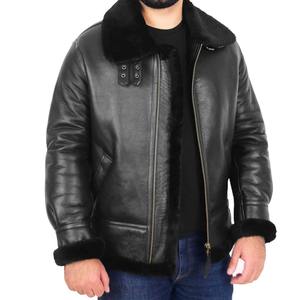Personnalisable 100% véritable B3 veste en cuir de peau de mouton pour hommes coupe ample respirant grande taille confortable à la mode B3 cuir - Product Image 1