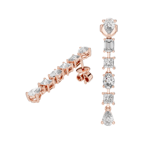 Pendientes de Diamantes CVD de Laboratorio de 2.776 CT, VVS-VS-EF, Oro de 18KT, 14KT, 10KT y Plata 925, Moissanita, Oro Rosa, Amarillo, Blanco - Product Image 5
