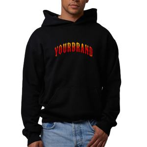 เสื้อฮู้ดแบบสวมหัวสำหรับผู้ชายเสื้อฮู้ดแบบลำลองสีพื้นสไตล์ฝรั่งเศส100% โลโก้แบบกำหนดเอง - Product Image 1