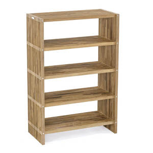 Étagères de salle de bain en teck autoportantes naturelles et élégantes pour une solution de rangement efficace - Product Image 2