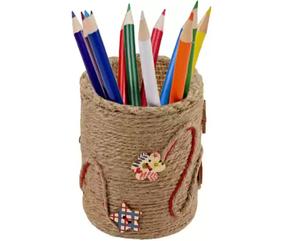 Jute stylo porte-crayon haute vente qualité Look moderne cadeau donnant support d'utilisation pour bureau école Table utilisation en gros - Product Image 1